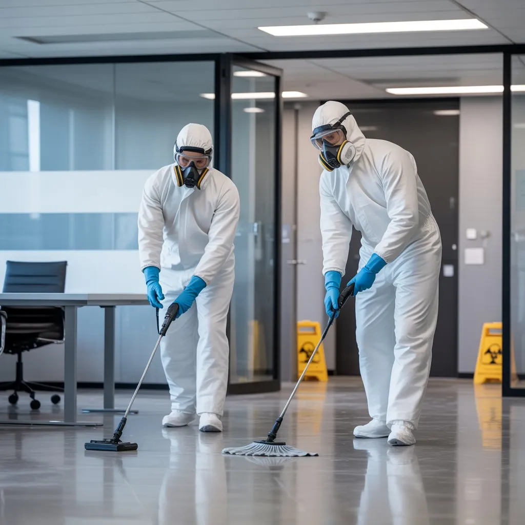 When Do Commercial Spaces Need Biohazard Cleaning? 1 Commercial biohazard cleaning technicians on site in Palm Springs