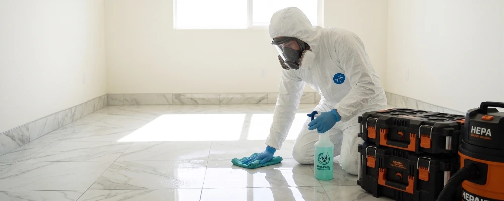 Blood cleanup and biohazard remediation after an accident