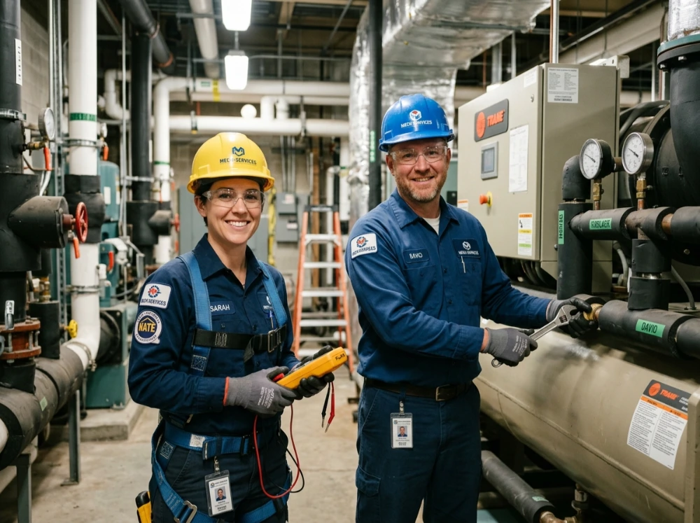 Technicians in uniform